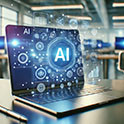 ai on a laptop