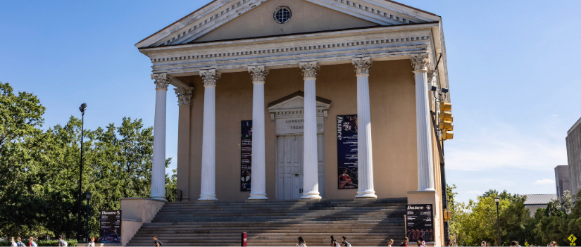 View of Longstreet Theater.