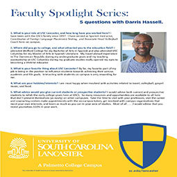Faculty Spotlight Darris Hassell