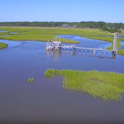 arial marsh view