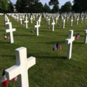 Cemetery with crosses in France.