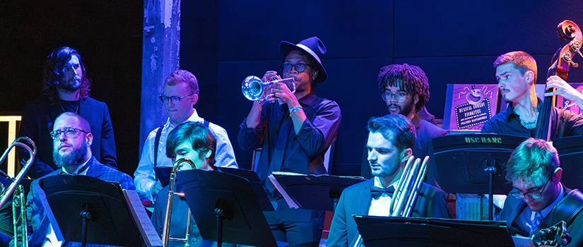 Left Bank Big Band perform