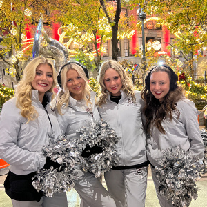 Coquettes in warm-up uniform