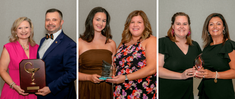 Collage of recipients with awards