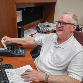 portrait of Donald Baldwin at work