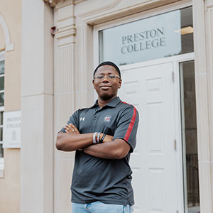 Man with his arms crossed over his chest 