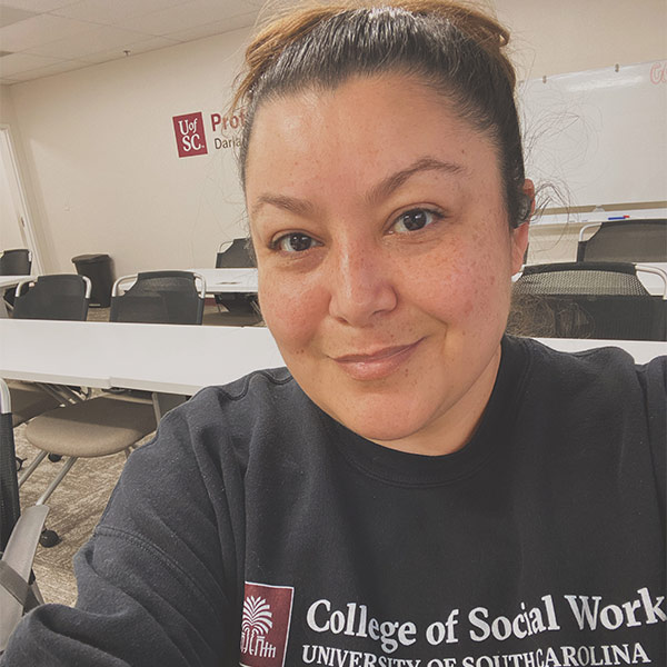 Ana Christina Ramirez in a USC classroom